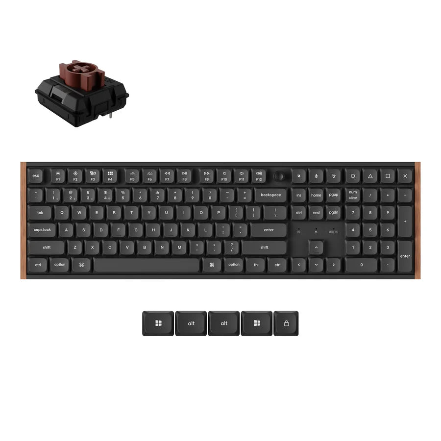 Keychron K5 Ultra 8K K5U-H3 Black / Wireless / Hot-swap / 8k Pooling Rate / Mechanical keyboard / RGB / Keychron Milk POM Switch - Brown