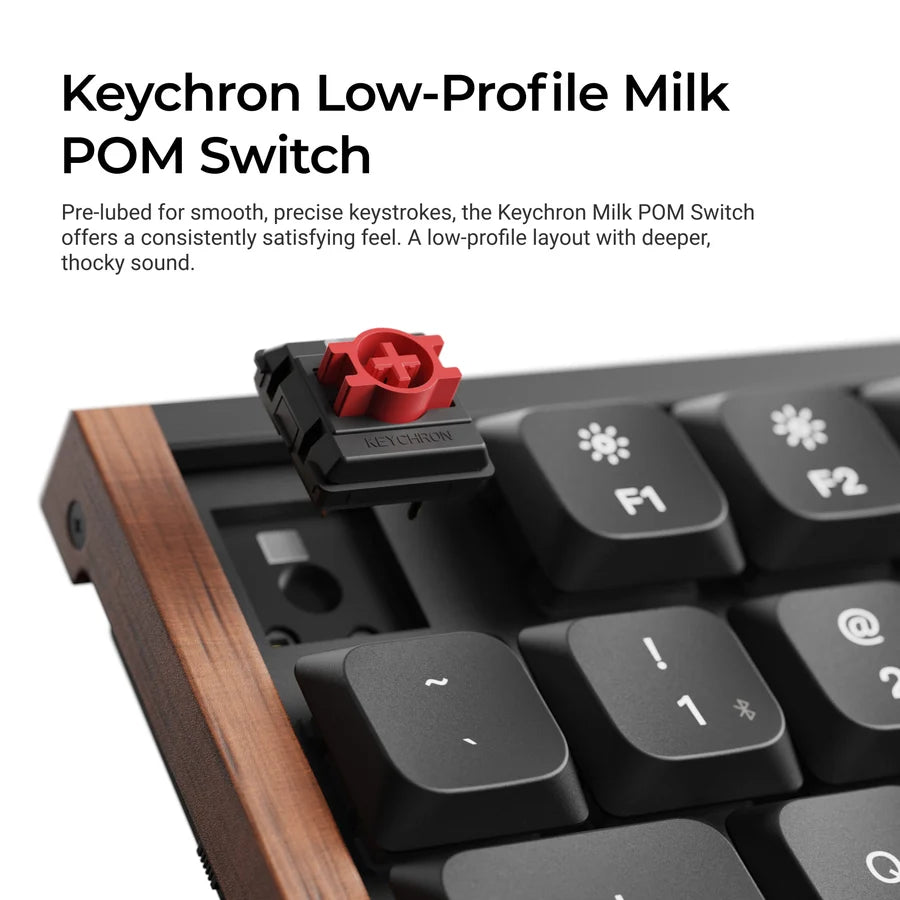 Keychron K5 Ultra 8K K5U-H3 Black / Wireless / Hot-swap / 8k Pooling Rate / Mechanical keyboard / RGB / Keychron Milk POM Switch - Brown