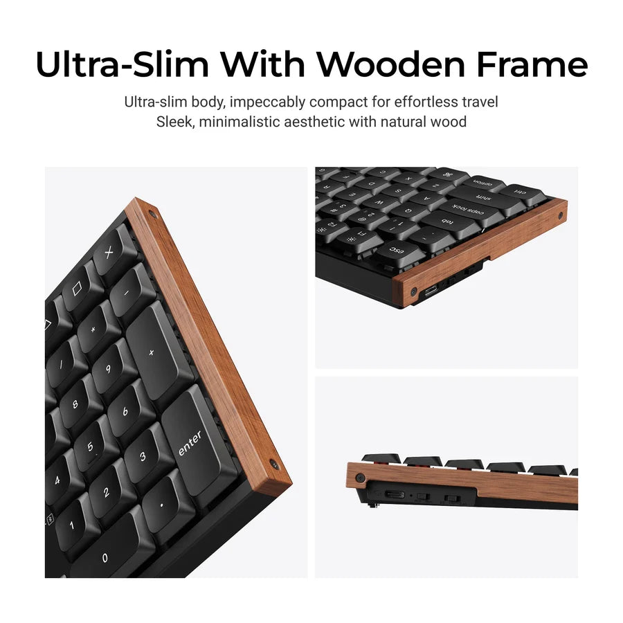 Keychron K5 Ultra 8K K5U-H3 Black / Wireless / Hot-swap / 8k Pooling Rate / Mechanical keyboard / RGB / Keychron Milk POM Switch - Brown