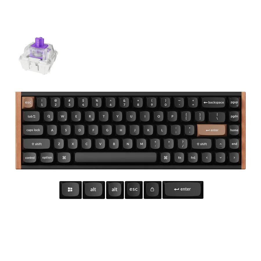 Keychron K6 HE K6H-F1 Black / Wireless / Hot-swap / Hall Effect Magnetic keyboard / RGB / Gateron Double-Rail Magnetic Nebula Switch