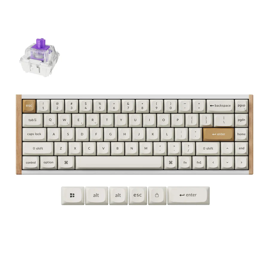 Keychron K6 HE K6H-Q1 White / Wireless / Hot-swap / Hall Effect Magnetic keyboard / RGB / Gateron Double-Rail Magnetic Nebula Switch
