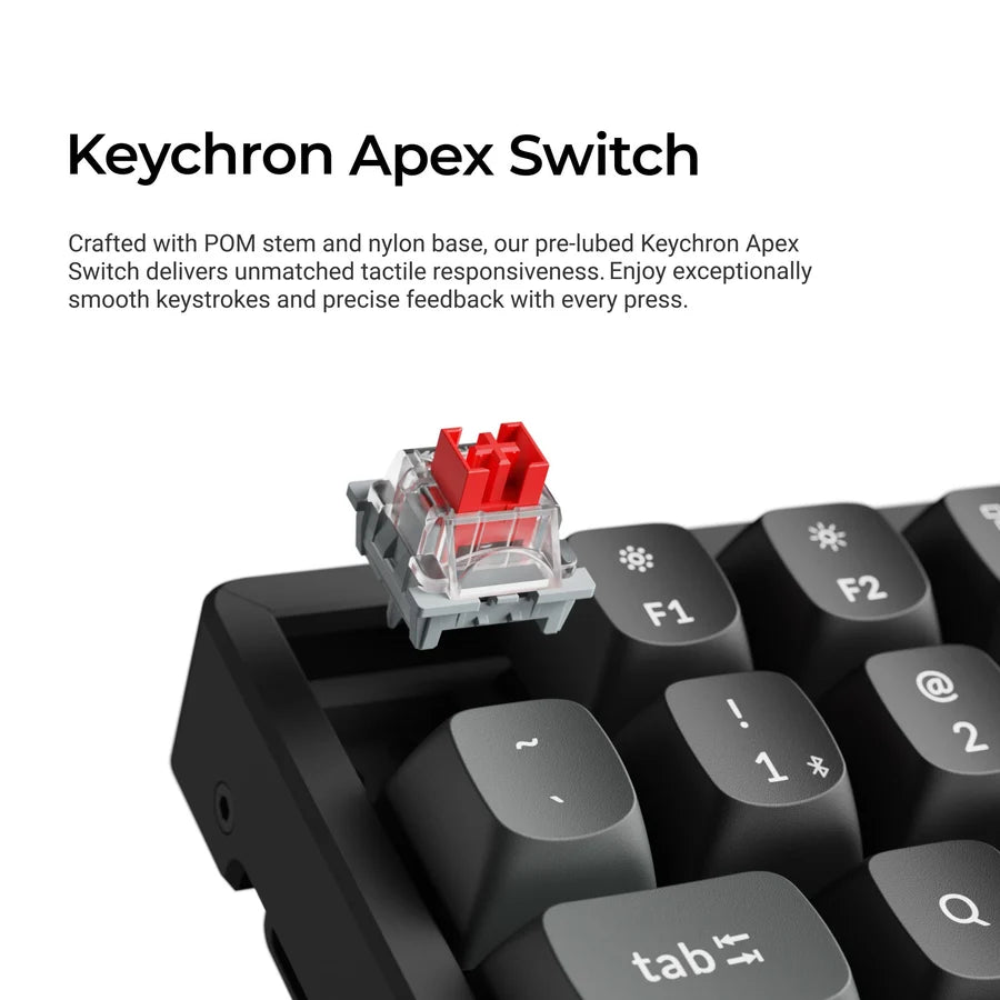Keychroun K8 Ultra 8K K8U-J3 Black / Wireless / Hot-swap / 8k Pooling Rate / Mechanical keyboard / RGB / Keychron Apex Switch - Brown