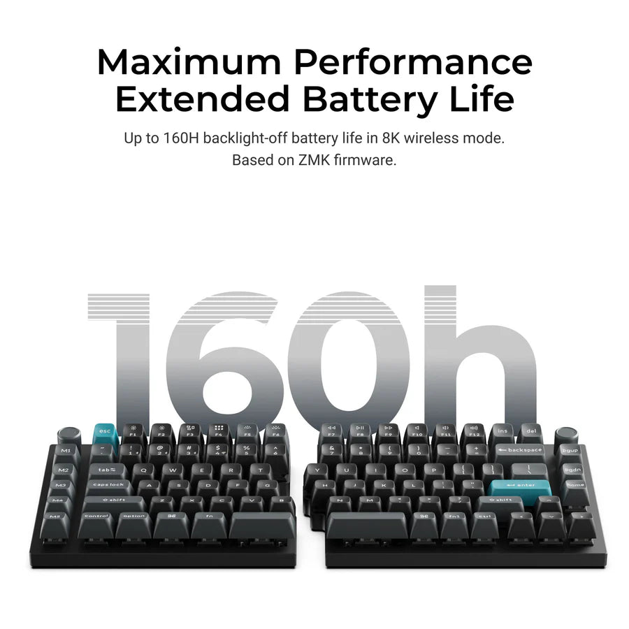 Keychron Q11 Ultra 8K  Wireless Q11U-M1 Black / Wireless / Hot-swap / 8k Pooling Rate / Mechanical keyboard / RGB / Keychron Silk POM Switch - Red