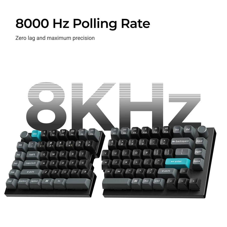 Keychron Q11 Ultra 8K  Wireless Q11U-M1 Black / Wireless / Hot-swap / 8k Pooling Rate / Mechanical keyboard / RGB / Keychron Silk POM Switch - Red