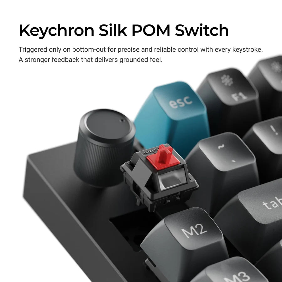 Keychron Q11 Ultra 8K  Wireless Q11U-M1 Black / Wireless / Hot-swap / 8k Pooling Rate / Mechanical keyboard / RGB / Keychron Silk POM Switch - Red