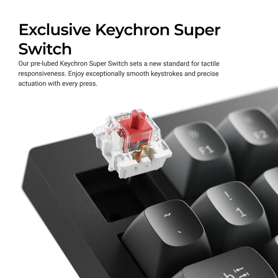 Keychron V1 8K V1W-D4 Black / Wired / Hot-swap / 8k Pooling Rate / Mechanical keyboard / RGB / Keychron Super Banana Switch