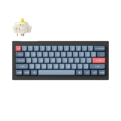 Keychron V4 MAX ANSI 60% Layout 61 Key Carbon Black Full Assembled Banana Switch Gateron Jupiter Wireless