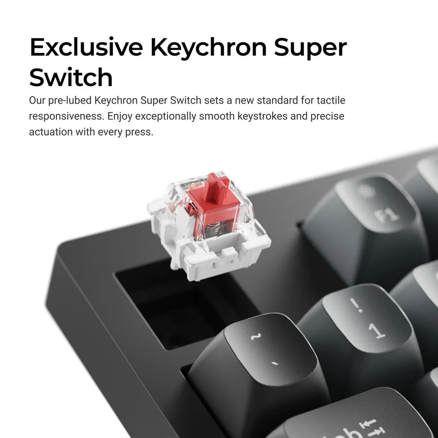 Keychron V5 8K QMK V5W-D3 Black / Wired / Hot-swap / 8k Pooling Rate / Mechanical keyboard / RGB / Keychron Super Brown Switch