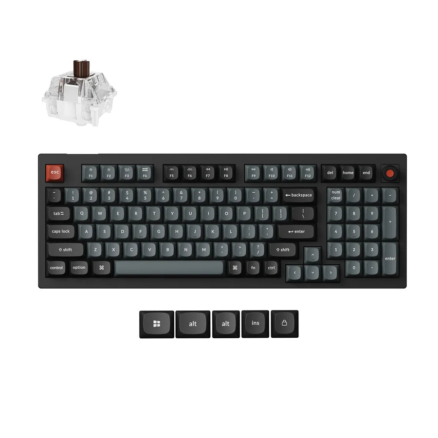 Keychron V5 8K QMK V5W-D3 Black / Wired / Hot-swap / 8k Pooling Rate / Mechanical keyboard / RGB / Keychron Super Brown Switch