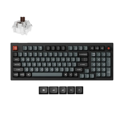 Keychron V5 8K QMK V5W-D3 Black / Wired / Hot-swap / 8k Pooling Rate / Mechanical keyboard / RGB / Keychron Super Brown Switch