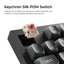 Keychron V5 Ultra 8K V5U-D3 Black / Wireless / Hot-swap / 8k Pooling Rate / Mechanical keyboard / Keychron Silk POM Switch - Brown