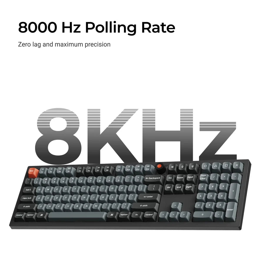 Keychron V6 8K QMK V6W-D1 Black / Wired / Hot-swap / 8k Pooling Rate / Mechanical keyboard / RGB / Keychron Super Red Switch
