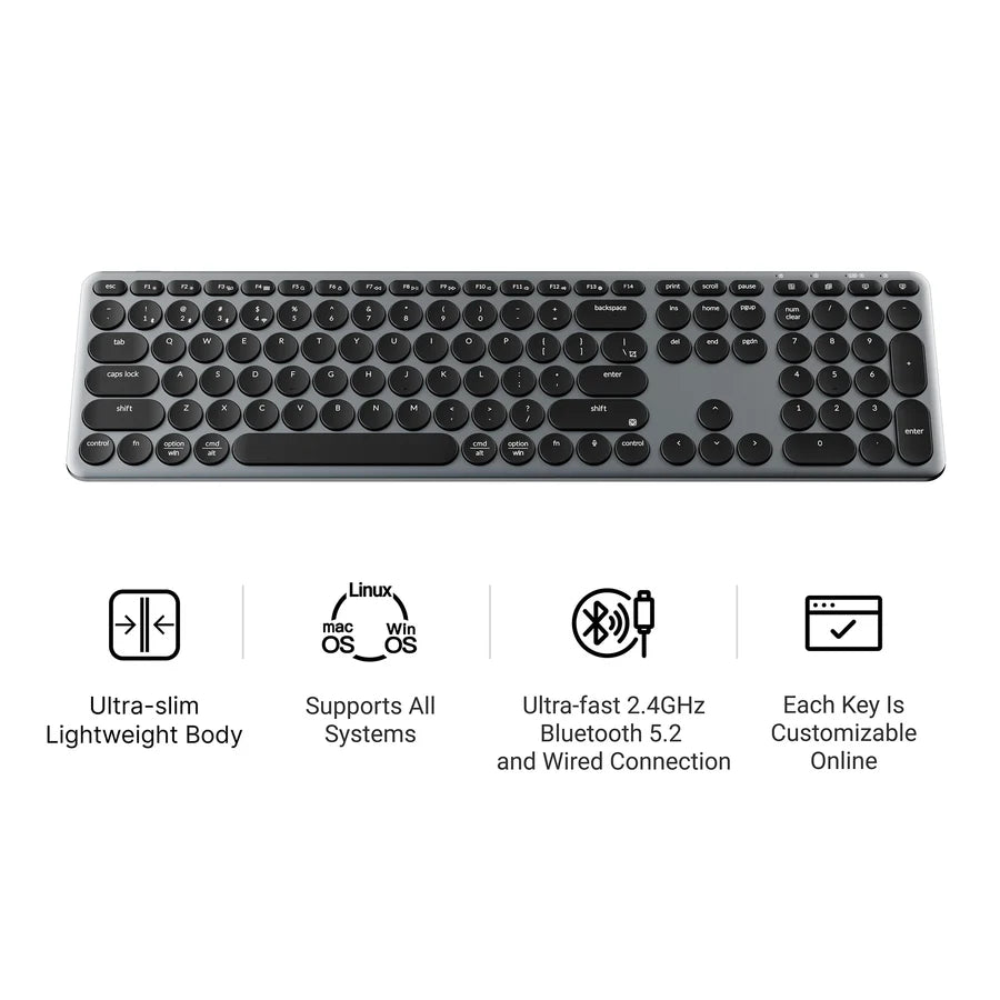 Keychron B5P-K1 Space Gray / Wireless / Ultra-slim keyboard