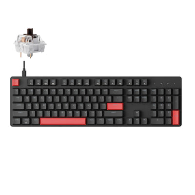 Lemokey X2 QMK Wired Mechanical Keyboard Red Backlight Braon Switch With M55 Mouse Combo
