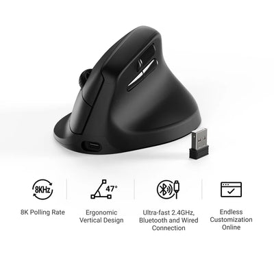 Preorder - 
Keychron M5 black / crni M5-A23 wireless ergonomic mouse