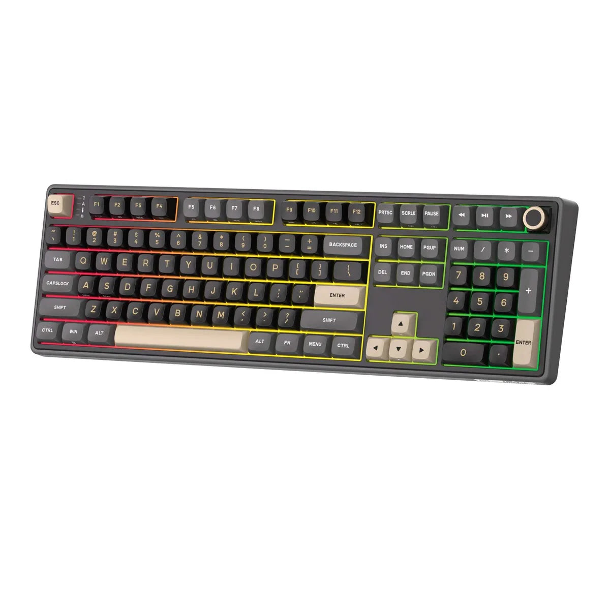 Royale Kludge RK R108 / Wired / Mechanical Linear Creamy Switch / Hot-Swap / RGB / Knoob