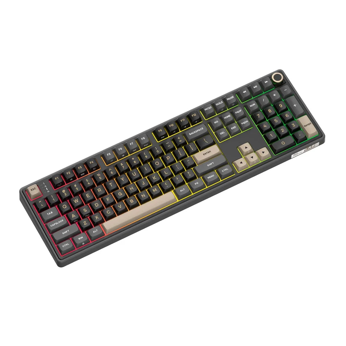 Royale Kludge RK R108 / Wired / Mechanical Linear Creamy Switch / Hot-Swap / RGB / Knoob