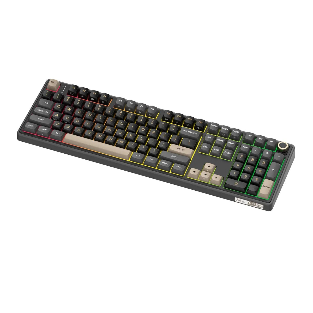 Royale Kludge RK R108 / Wired / Mechanical Linear Creamy Switch / Hot-Swap / RGB / Knoob