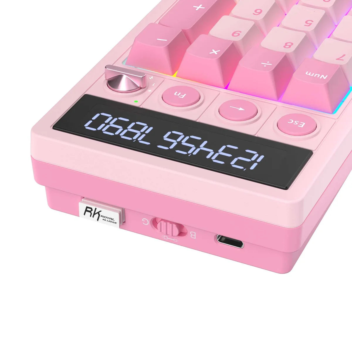Royale Kludge M20 Pink Melody / Cream Mechanical Switch / Hot swap Pink Roza