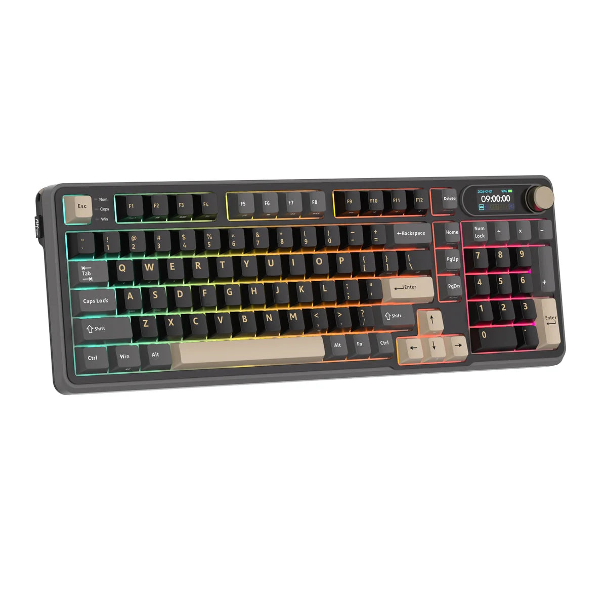 Royale Kludge S98 Phantom / Wireless / Mechanical Tactile Beige Switch / Hot-Swap / USB hub