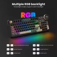ROYAL KLUDGE N99 Phantom Beige Switch RGB Tri-mode Hot Swappable Mechanical Keyboard