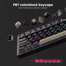 ROYAL KLUDGE N99 Phantom Beige Switch RGB Tri-mode Hot Swappable Mechanical Keyboard