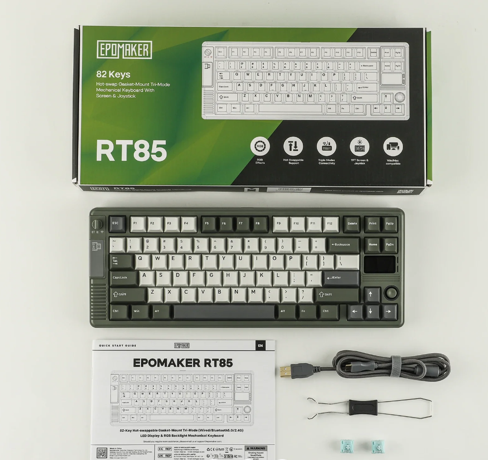 EPOMAKER RT85 Green White Blue Creamy Jade Switch