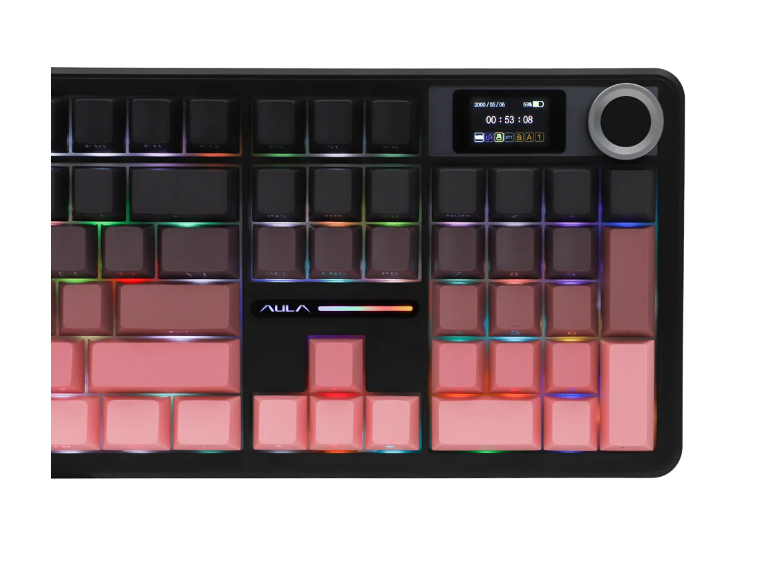 AULA F108PRO Black Pink GreywoodV3 Switch