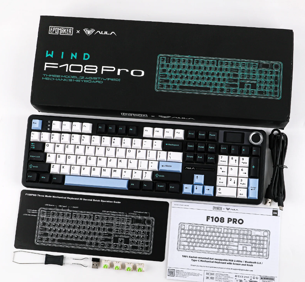 AULA F108PRO Black Blue Reaper Switch