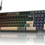 K ROYAL KLUDGE R98 Pro Phantom Wired Mechanical Keyboard, 96% RGB Backlit Hot Swappable Beige Switch