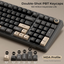 K ROYAL KLUDGE R98 Pro Phantom Wired Mechanical Keyboard, 96% RGB Backlit Hot Swappable Beige Switch