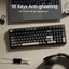 K ROYAL KLUDGE R98 Pro Phantom Wired Mechanical Keyboard, 96% RGB Backlit Hot Swappable Beige Switch