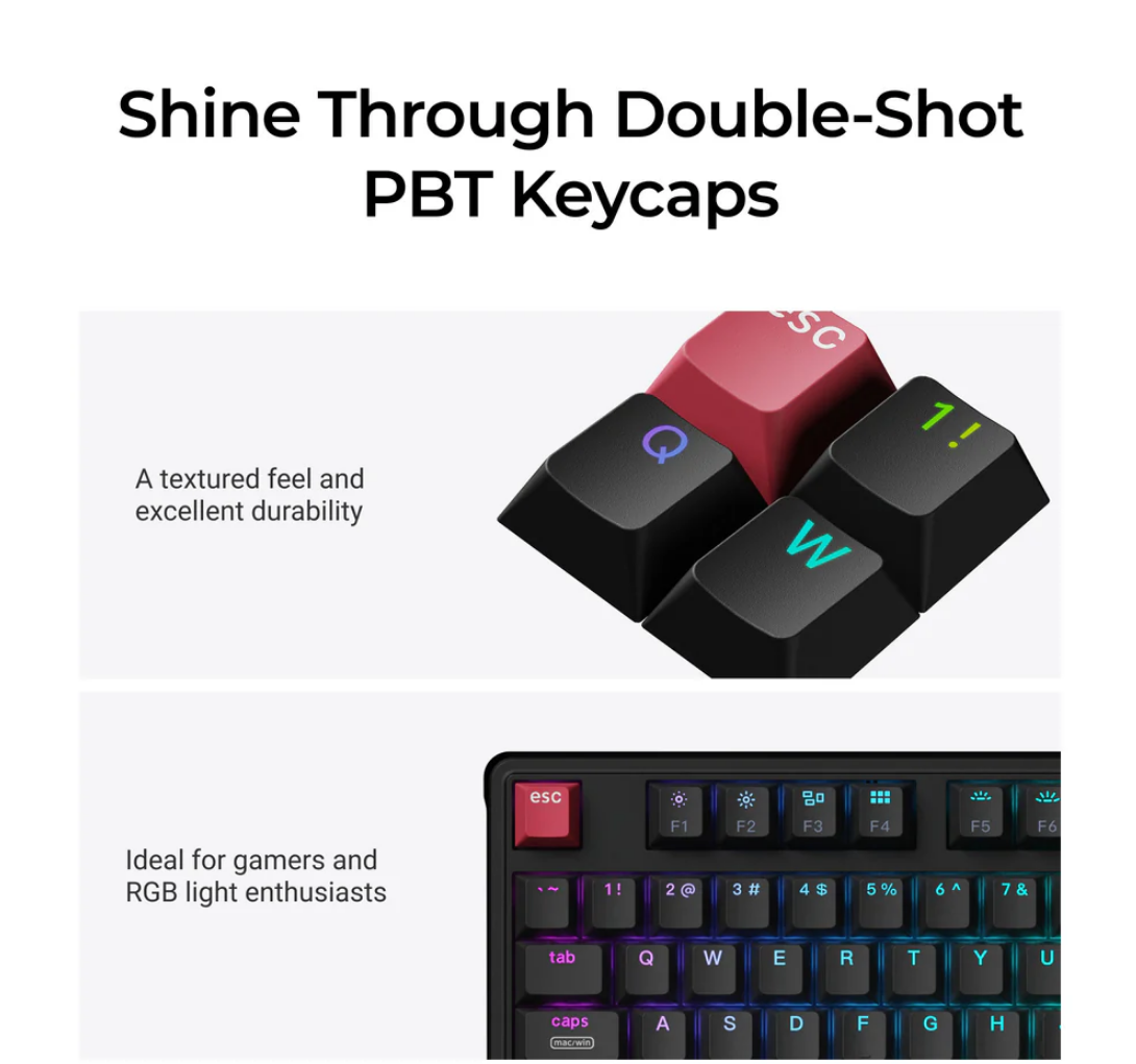 Keychron C3 Pro 8K QMK Wired Custom Mechanical Keyboard Banana Switch Hot-swap C3P-H4