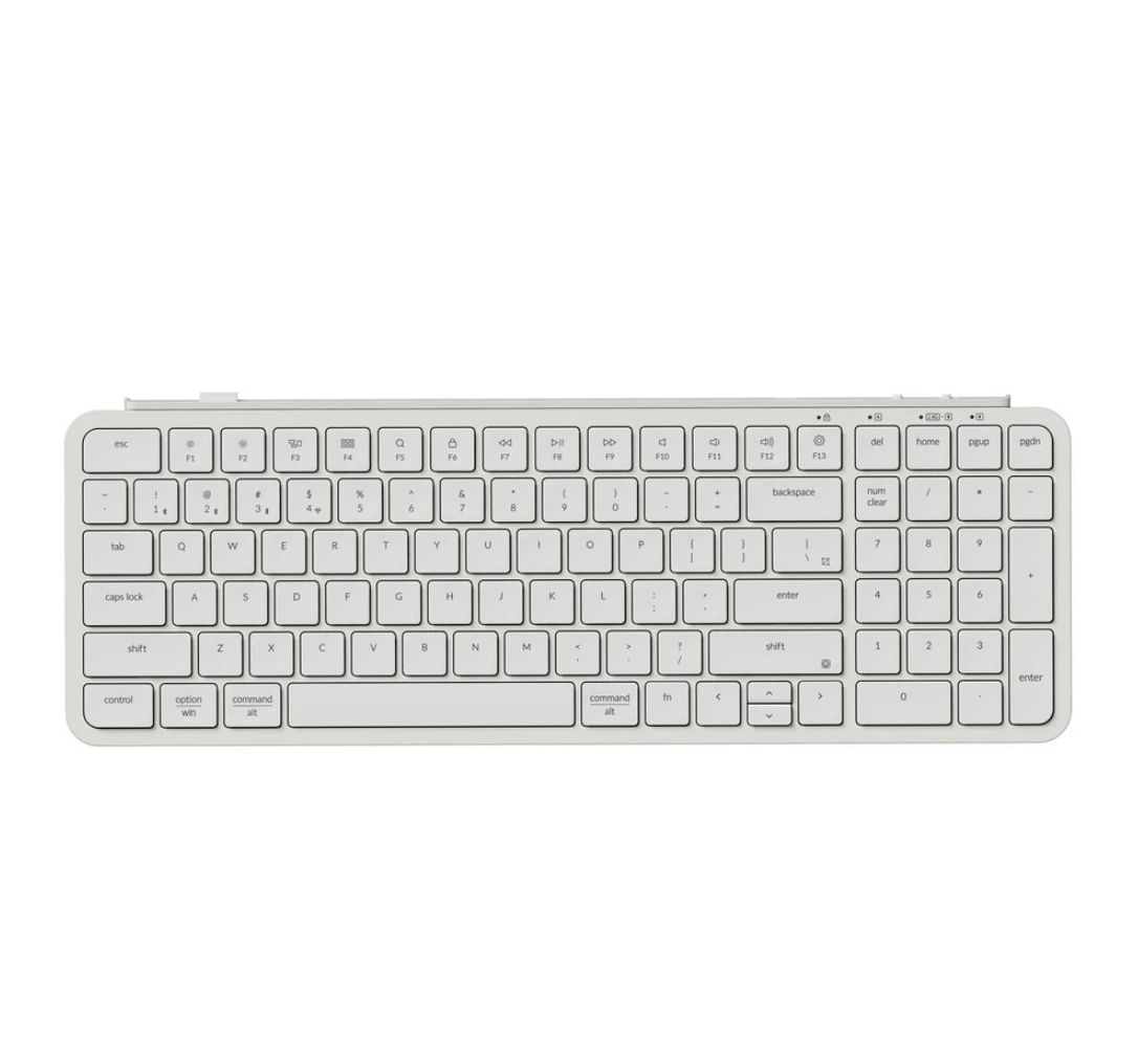 Keychron B2 Pro White Ultra-Slim Wireless Keyboard B2P-K8