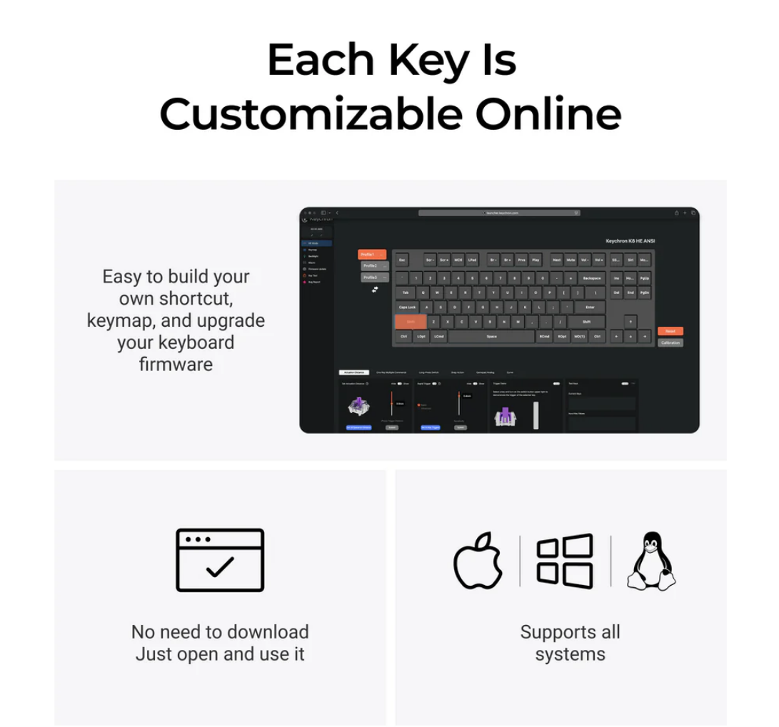 Keychron K8 HE Wireless Magnetic Switch Custom Keyboard Special Edition K8H-F1