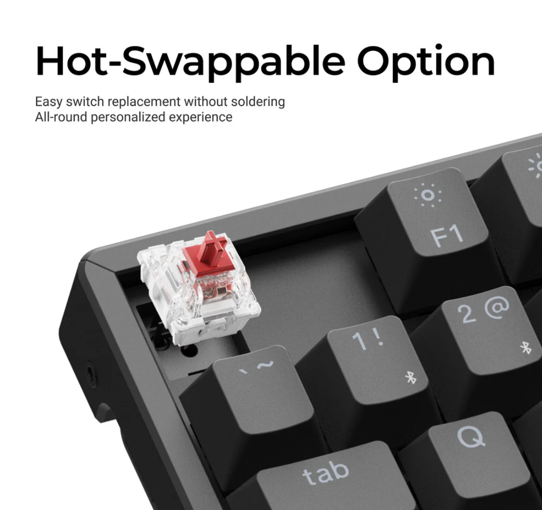 Keychron K8 QMK Wireless Mechanical Keyboard (Version 2) Banana Switch K8X-B4