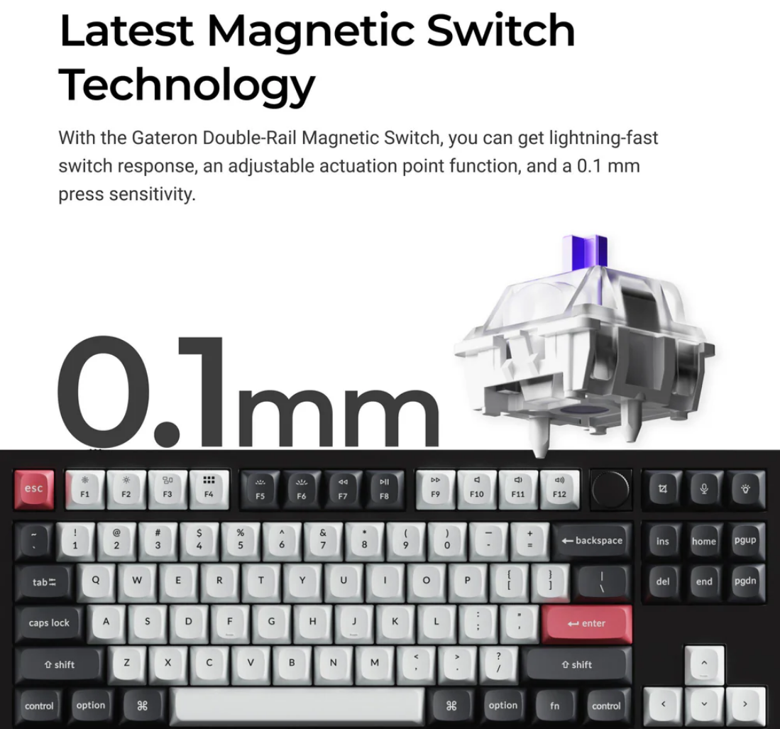 Keychron Q3 HE QMK Wireless Custom Keyboard Q3H-M1