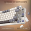 Royal Kludge RK-L98 Sandalwood Brown Tri-Mode RGB 101 Keys Hot Swappable Mechanical Keyboard  (Cream Switch)