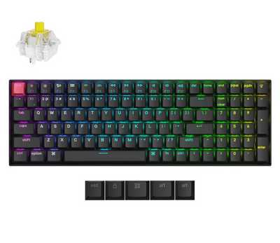 Keychron K4 QMK Wireless Mechanical Keyboard (Version 3) Banana Switch