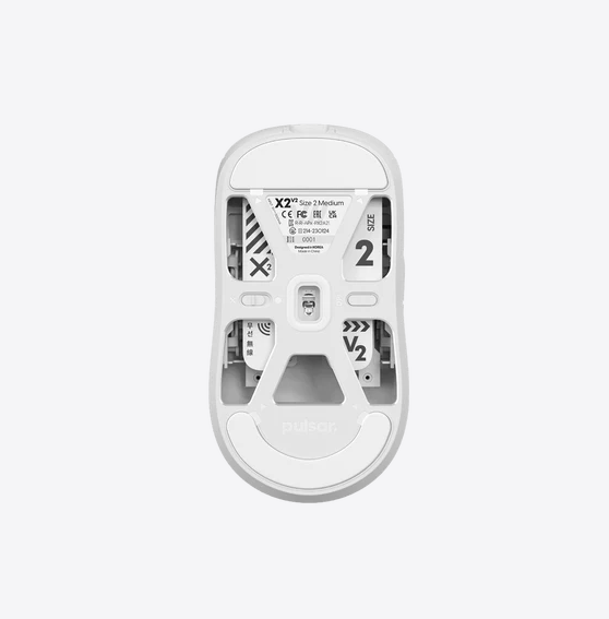 Pulsar X2-V2 Premium Wireless Gaming Mouse Size 2 - White