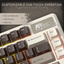Royal Kludge RK L75 RGB Hot-Swappable Mechanical Keyboard Mocha Grey Cream Switch