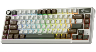 Royal Kludge RK L75 RGB Hot-Swappable Mechanical Keyboard Palm Green Cream Switch