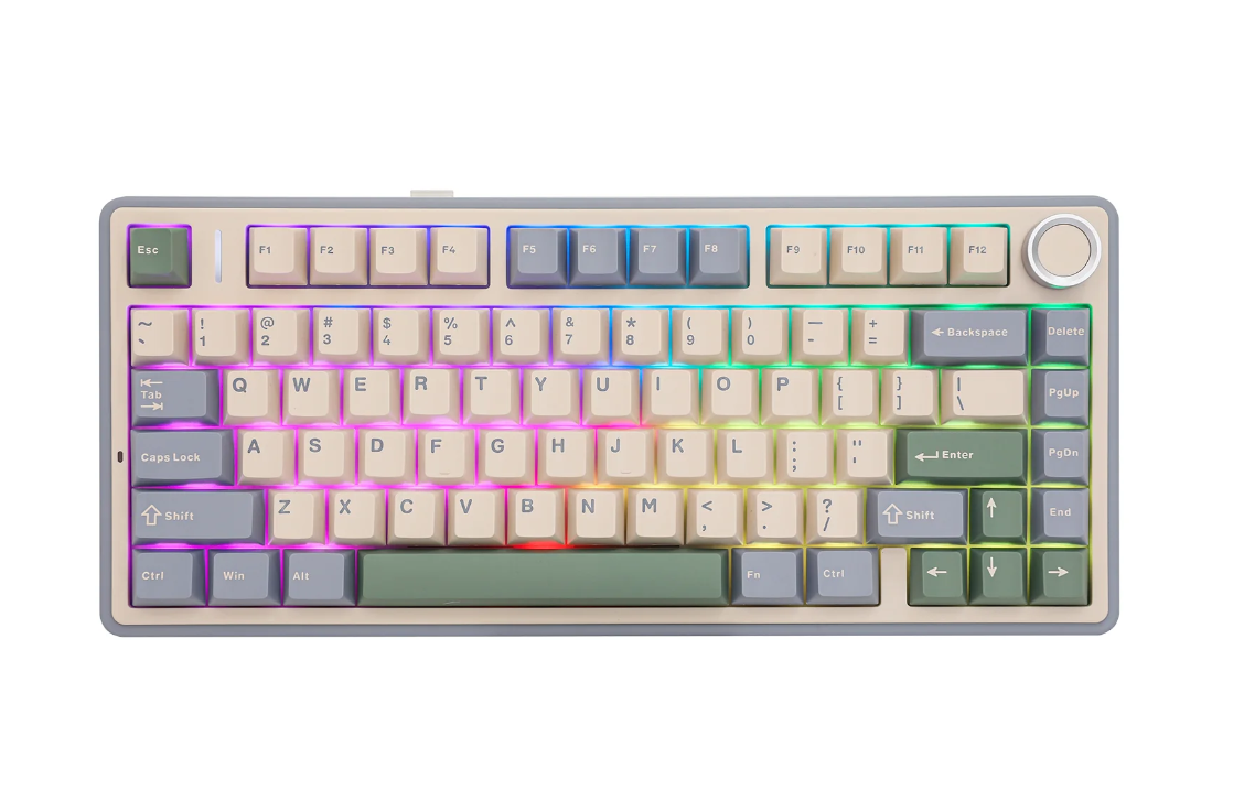 Aula F75 purple+beige+green/Linear reaper switch