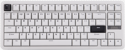 EPOMAKER TH85 White Black Milk Blue Switch