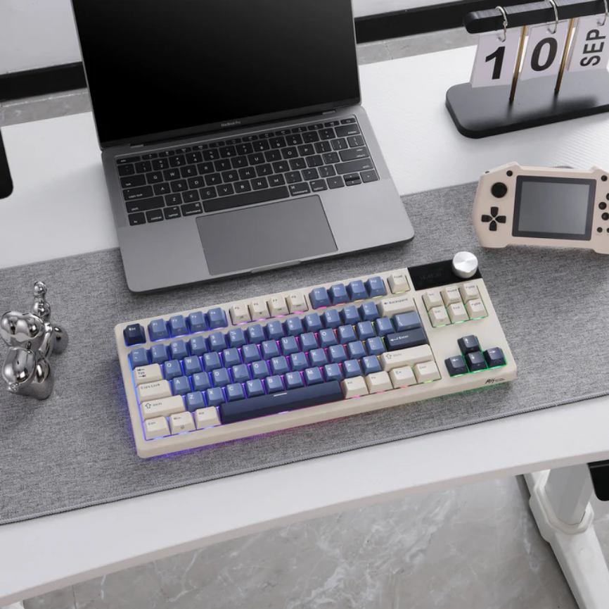ROYAL KLUDGE S85 Horizon Blue Cloud Switch RGB Hot-Swappable Mechanical Keyboard
