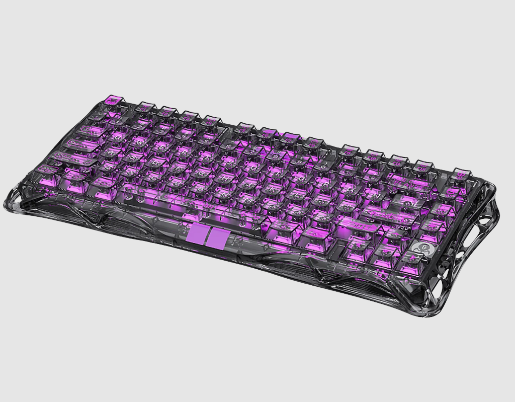 GravaStar Mercury V75 Lite 75% Hall Effect Magnetic Switch Gaming Keyboard Trasnparent Black/Hot-swap/Shine-through keycaps/Specialised magnetic switches compatible with ttc or gateron swap.