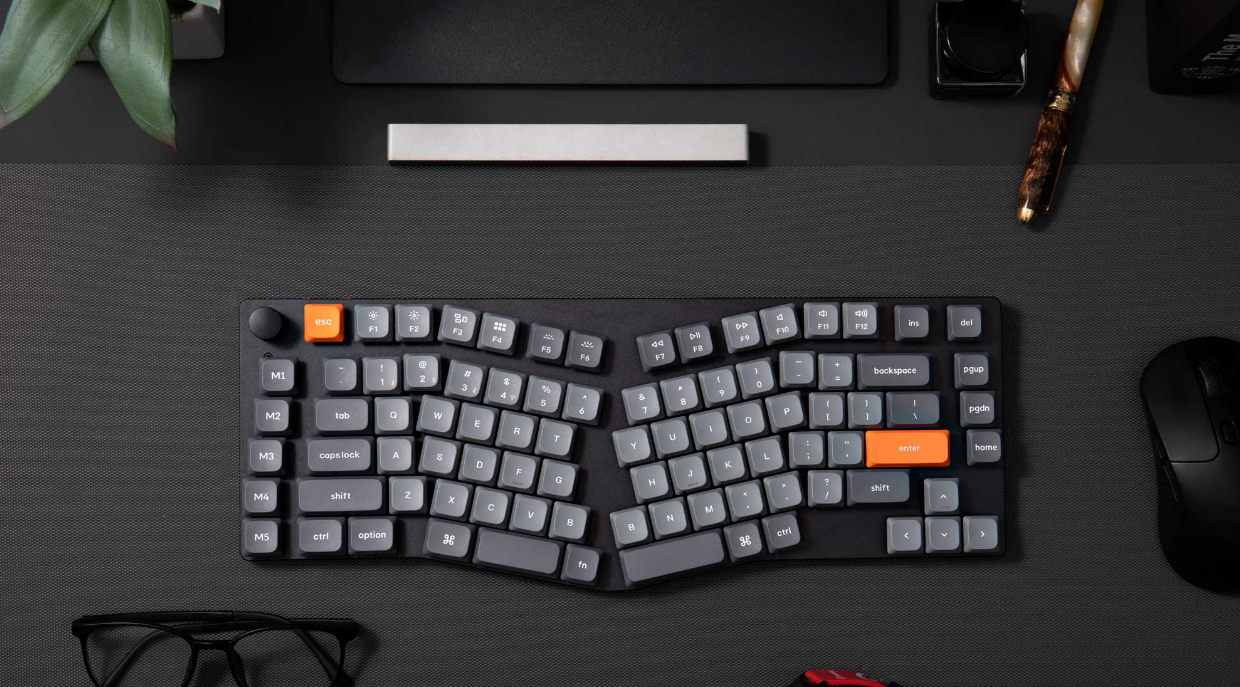 Keychron K15 Max (Alice Layout) QMK Wireless Custom Mechanical Keyboard Brown Switch