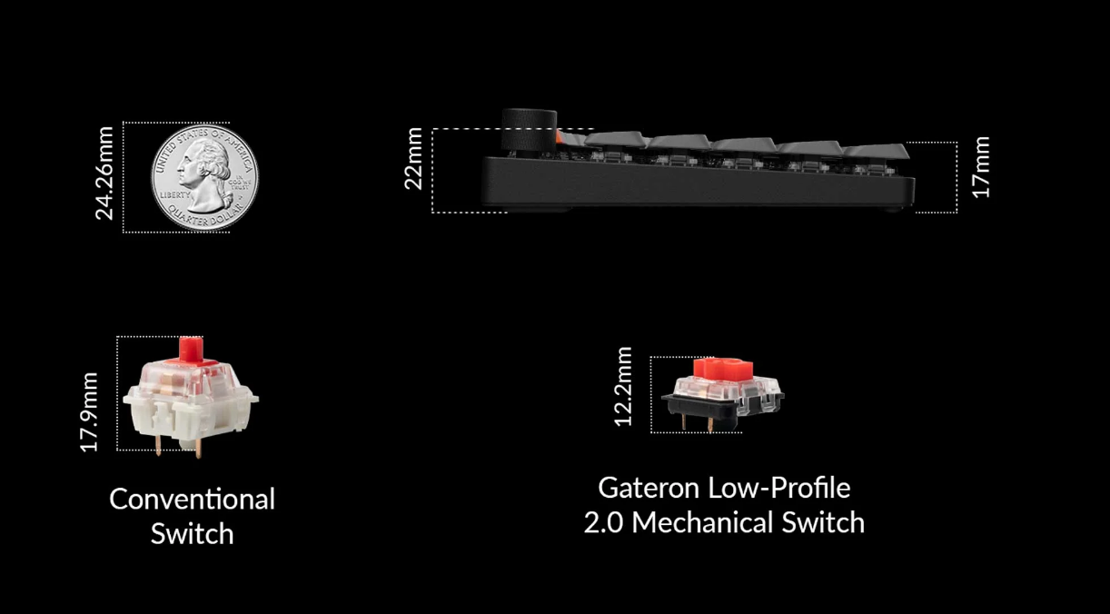 Keychron K15 Max (Alice Layout) QMK Wireless Custom Mechanical Keyboard Brown Switch