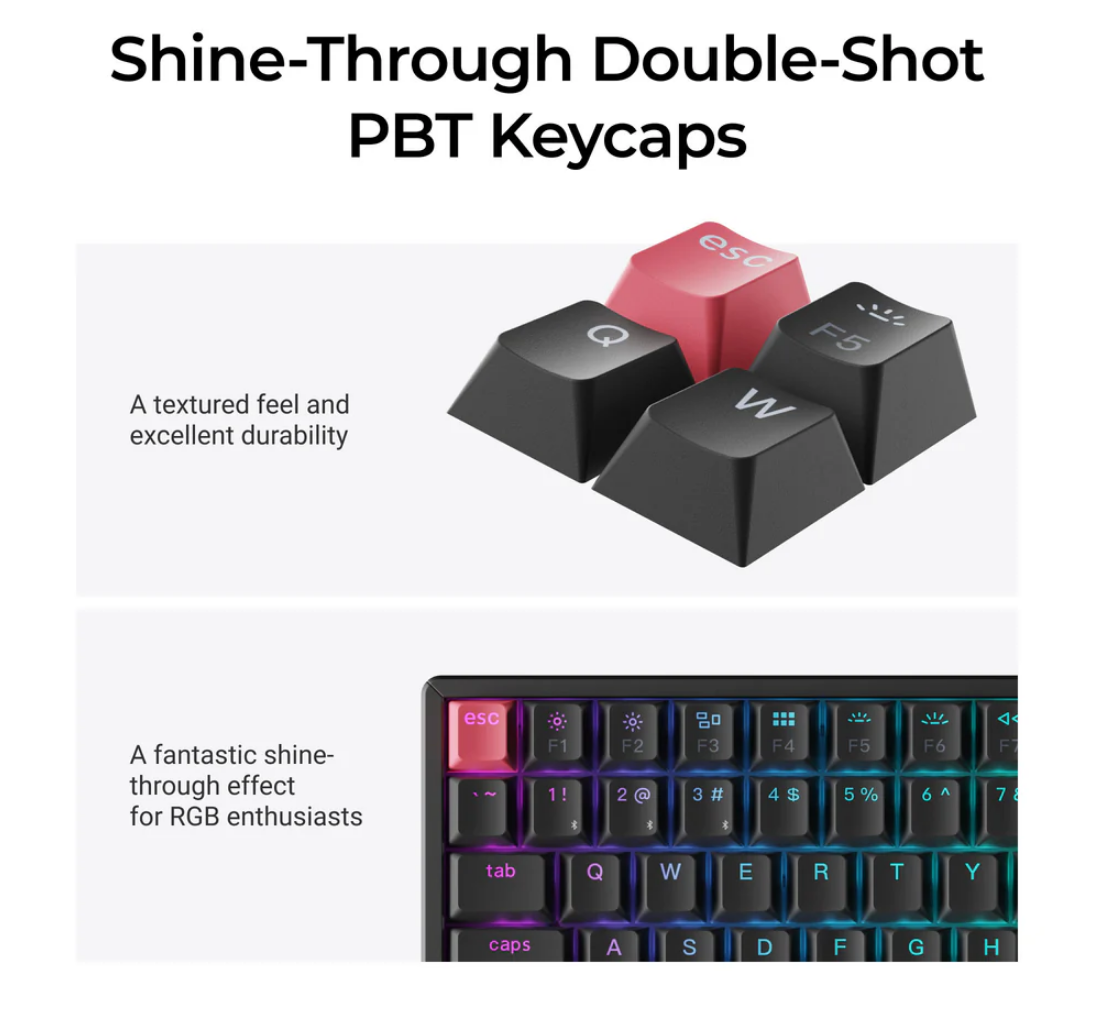 Keychron K4 QMK Wireless Mechanical Keyboard (Version 3) Banana Switch
