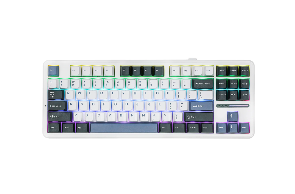 Aula F87 white+blue/Linear switch